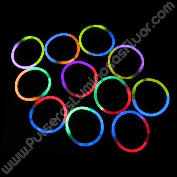 PULSERAS LUMINOSAS 100 UND MULTICOLOR