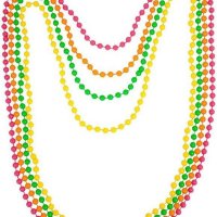 Collar hawaiano amarillo Neón que brilla con luz UV 0,40€