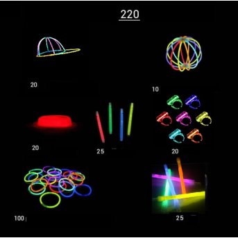 Fiesta Fluorescente Infantil 220 productos