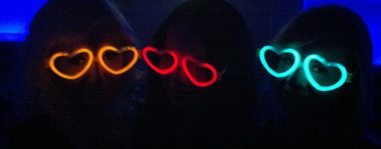 gafas neon para fiestas